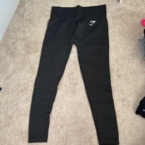 Gymshark Black Leggings Sleek Stretchy Full-Length